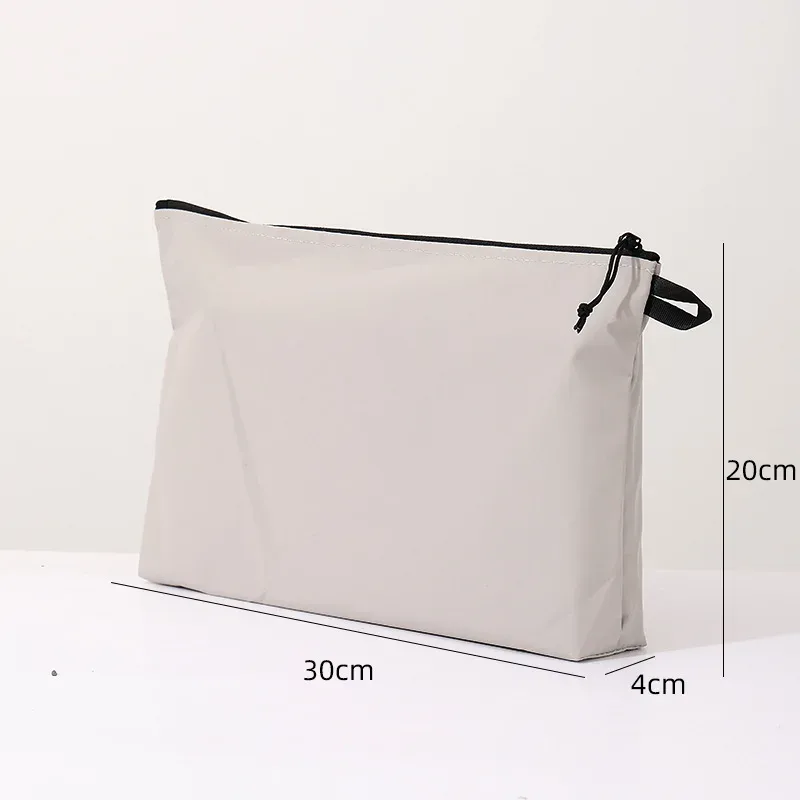 sac de toilette imperméable pour voyage en plein air, grande capacité, sac cosmétique portable, couleur unie, sac de rangement pour maquillage, étui pour femmes