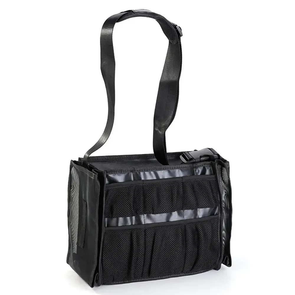 sac de rangement pour pinceaux cosmétiques grande capacité, multifonction, résistant à l'usure, sac de coiffeur, couleur noire, sac de barbier portable décontracté