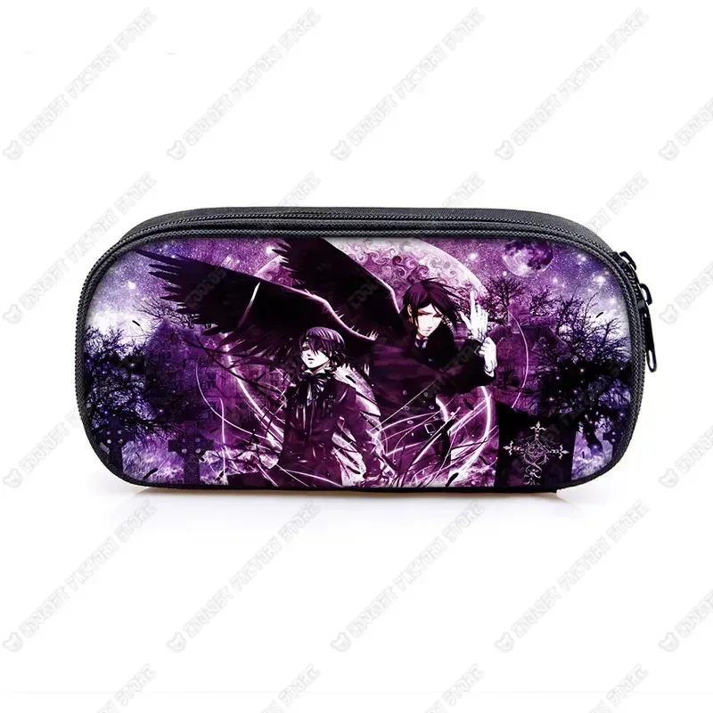trousse à cosmétiques anime black butler, sac à crayons, sacs de papeterie pour garçons et filles, porte-crayons pour enfants, fournitures scolaires