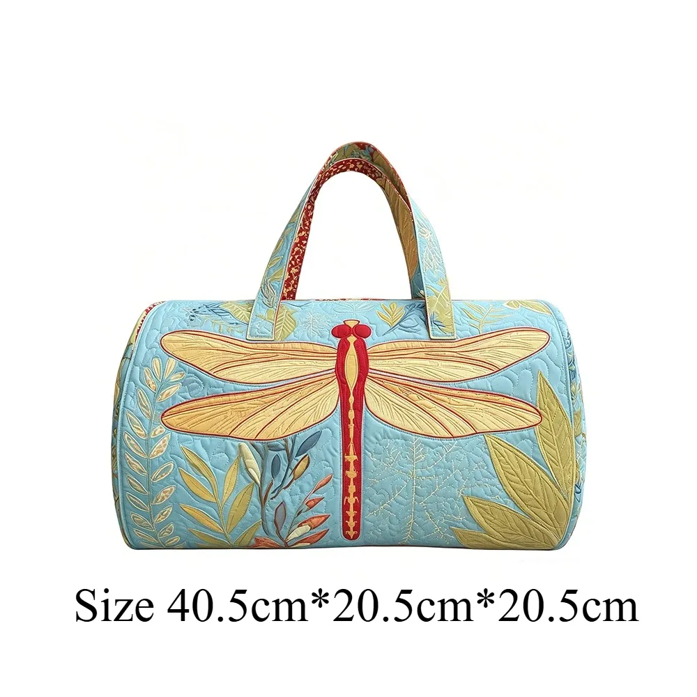 sac de voyage matelassé 3d dragonfly pour femme, sac de week-end, sac de sport, sac de transport artistique, bagage à main, article personnel