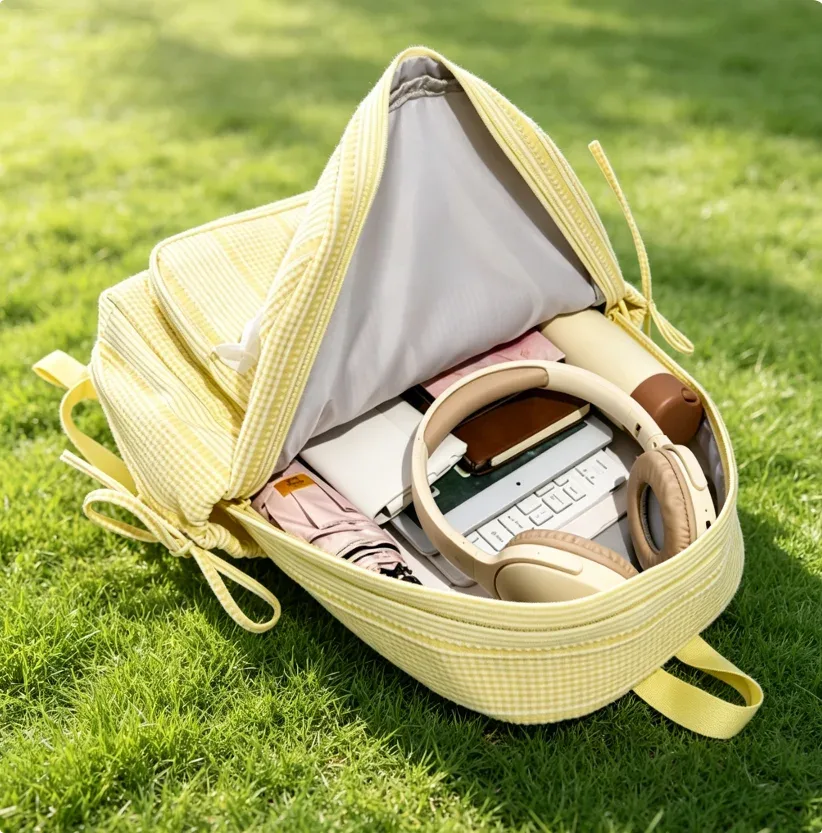 sac à dos personnalisé, sac à dos rayé simple et décontracté, sac à dos pour étudiante, sac à dos pour les cours, les trajets quotidiens et les voyages