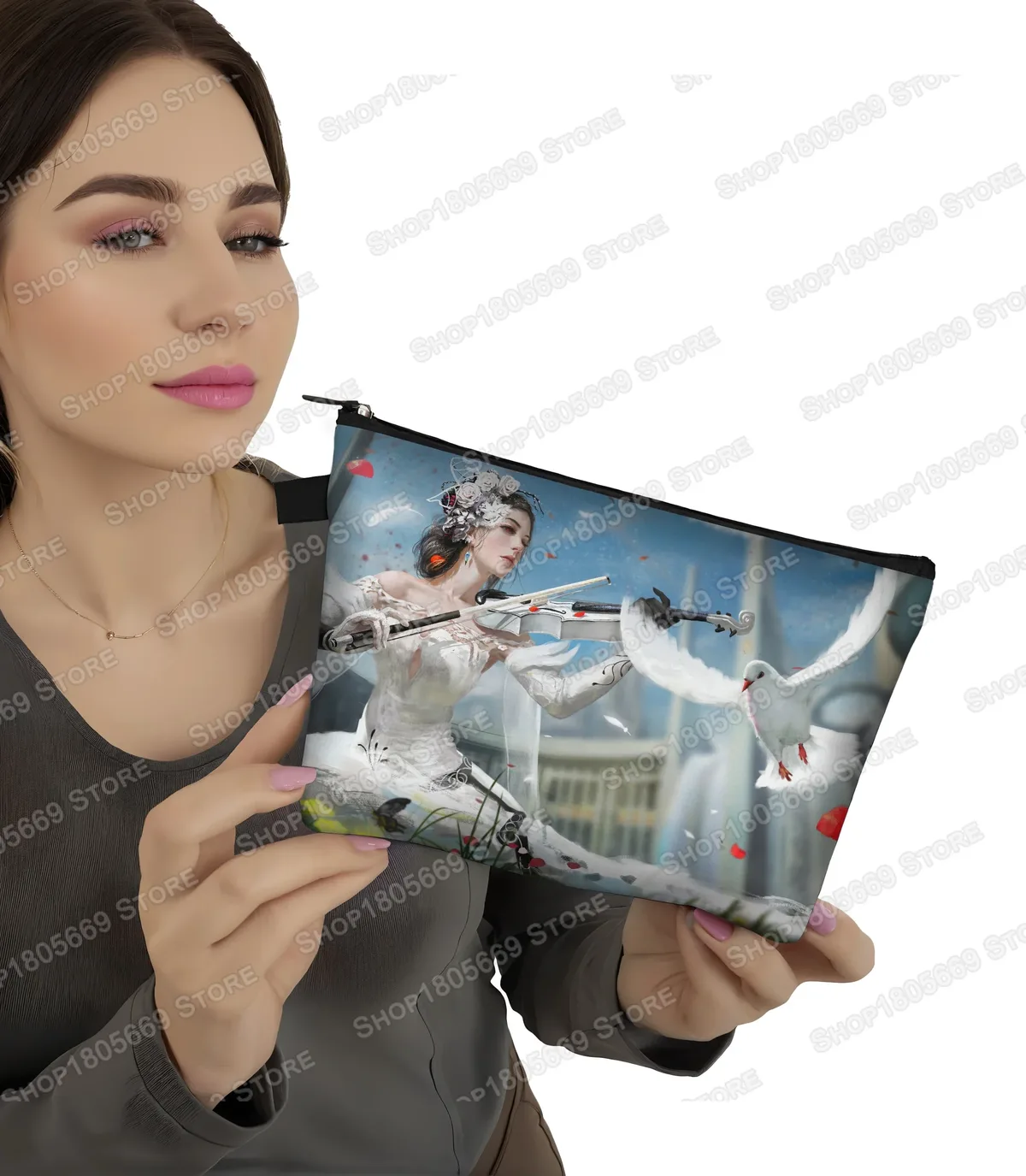 trousse à cosmétiques pour notes de musique pour femmes, sac de maquillage pour piano, jemakeup, sacs de rangement pour femmes pour le voyage, organisateurs de cosmétiques, sac cadeau