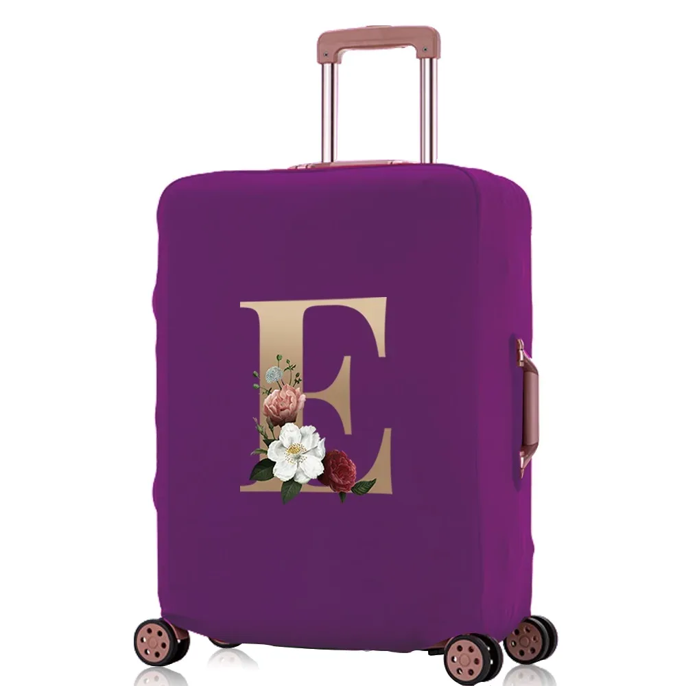juste de protection élastique pour bagages, housses anti-poussière, motif lettre dorée, valise trolley, sac de voyage, 18-32