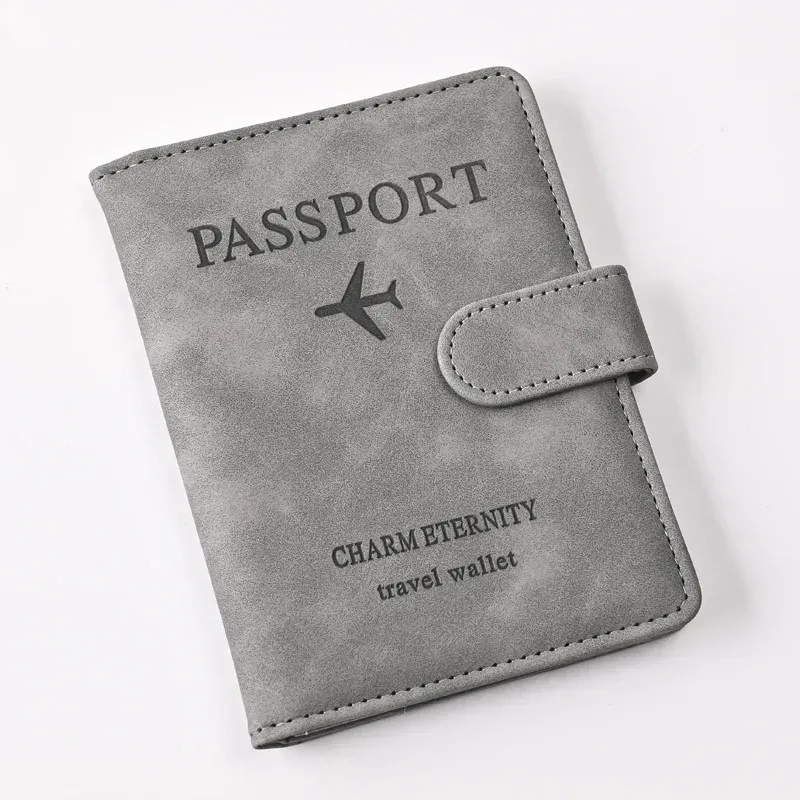 porte-passeport couverture portefeuille en cuir pu voyage étui pour cartes de crédit accessoires de voyage pour femmes hommes étui porte-carte de visite