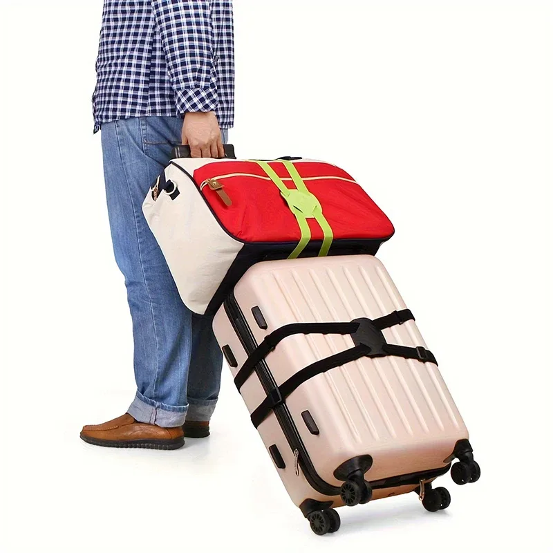 ceinture d'emballage croisée multifonctionnelle, ceinture de bagage, ceinture de liaison de valise, ceinture de fixation de sac à bagages, cordon élastique
