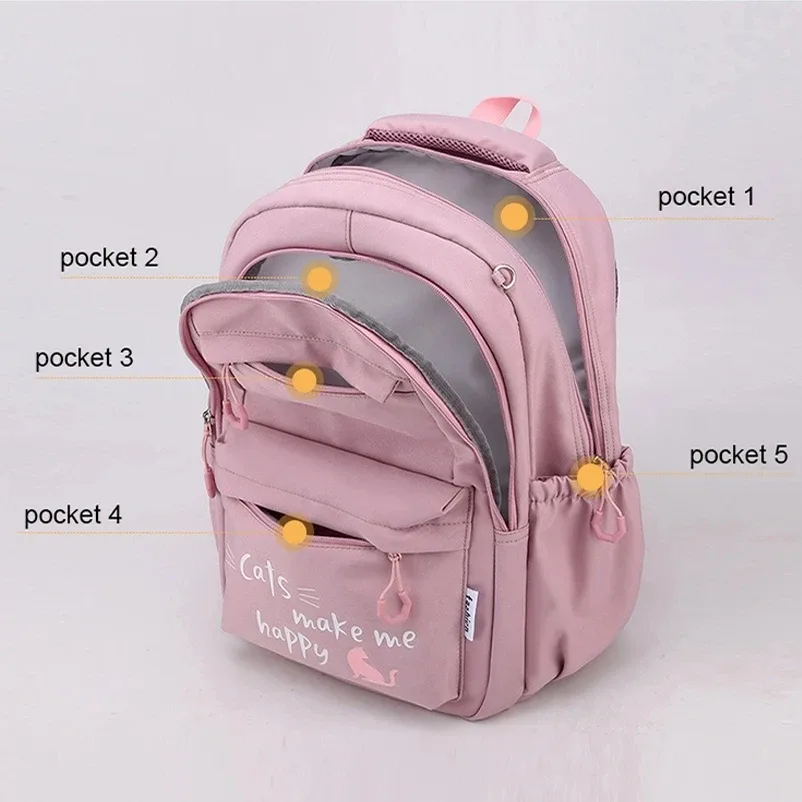 sac à dos scolaire rose pour filles, adolescentes, femmes, enfants, filles, sac à dos pour l'école primaire et secondaire, sac à dos pour adolescents, enfants