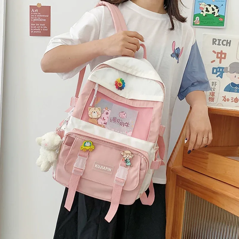 sac à dos d'école pour filles, grande capacité, multi-poches, pour adolescentes, kawaii, nouvelle collection 2023