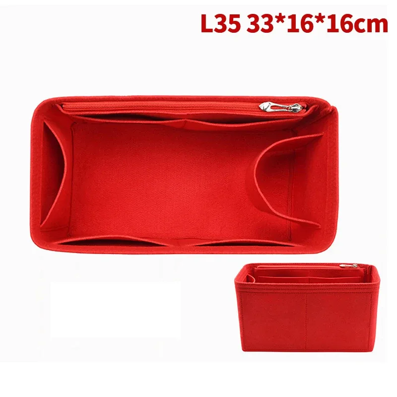 sac à main en feutre pour insertion de gril, sacoche pour cosmétiques portables, accessoire de voyage, 25, 30, 35