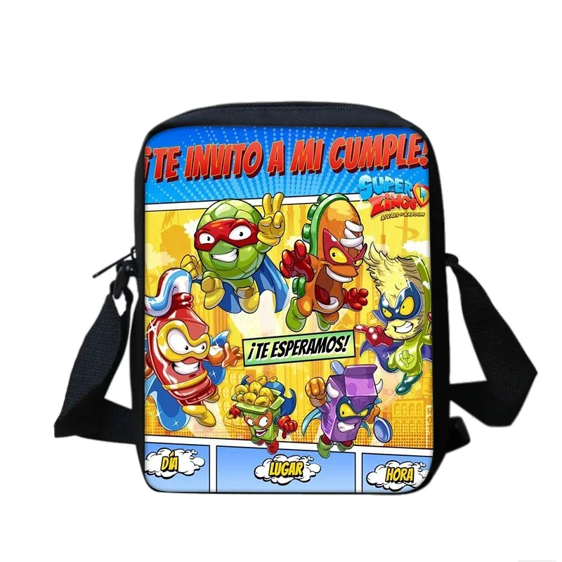 super zings garçon et fille dessin animé imprimé sac à bandoulière enfants fourre-tout décontracté sac de téléphone hommes et femmes sac à provisions meilleur cadeau d'anniversaire