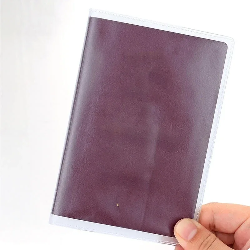 6 pièces voyage étanche saleté porte-passeport couverture portefeuille transparent pvc porte-carte d'identité affaires porte-carte de crédit étui pochette