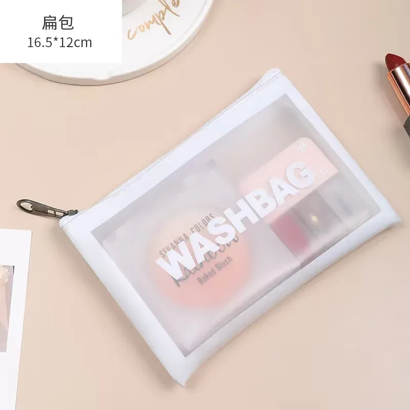 ensemble de sacs de maquillage de voyage multi-pièces en pvc transparent, sac de toilette portable et imperméable, sac de rangement pour cosmétiques de grande capacité et portable.
