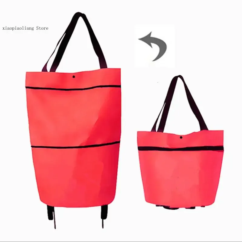 sac à roulettes, sac à roulettes, sacs à provisions pliants, achat de légumes, paquet de traction, petit chariot à traction, organisateur de courses portable