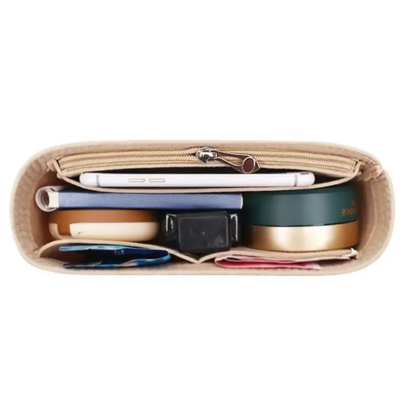 organisateur de sac à main pour femme, insert multi-poches en feutre, doublure de sac à main, 8 compartiments, idéal pour les grands sacs fourre-tout