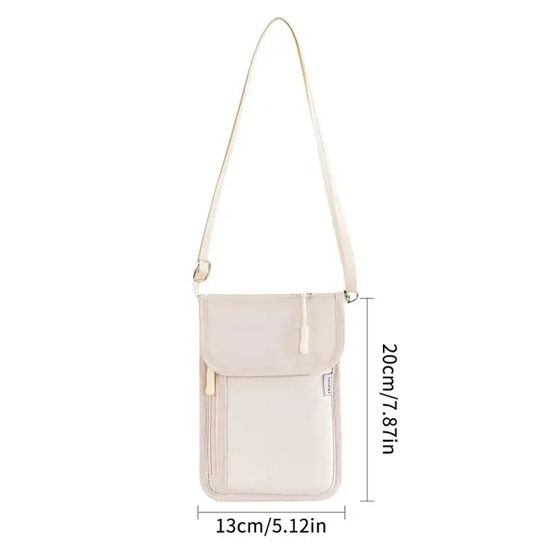 sac de rangement étanche pour documents de voyage, portefeuille de cou pour passeport, argent et cartes