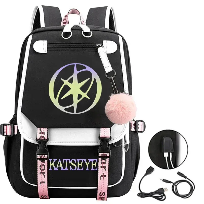 sac à dos pour étudiants, sac à dos d'école imprimé katseye pour jeunes garçons et filles, sacs d'école de voyage à la mode, cadeaux pour fans