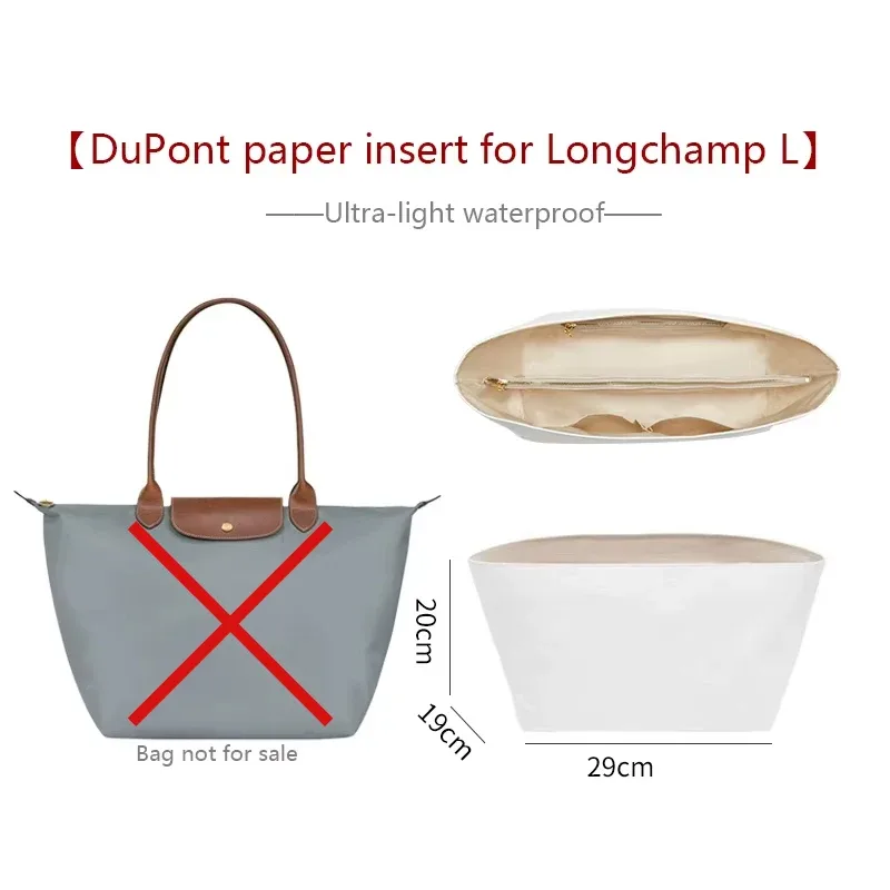 insert organisateur de sac pour longchamp mini dupont, sac en papier, rangement léger, support de sac étanche, accessoire