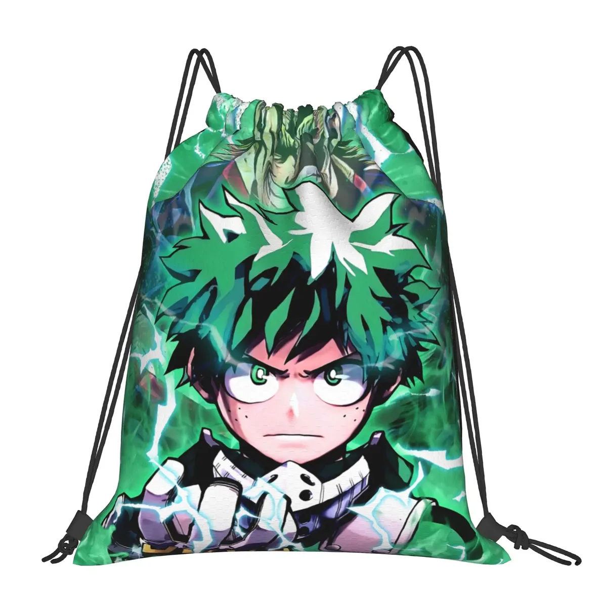 sac à cordon dark deku izuku midoriya my hero academia, sac à dos de rangement pour la gym, sac à chaussures pour l'école, 1 pièce