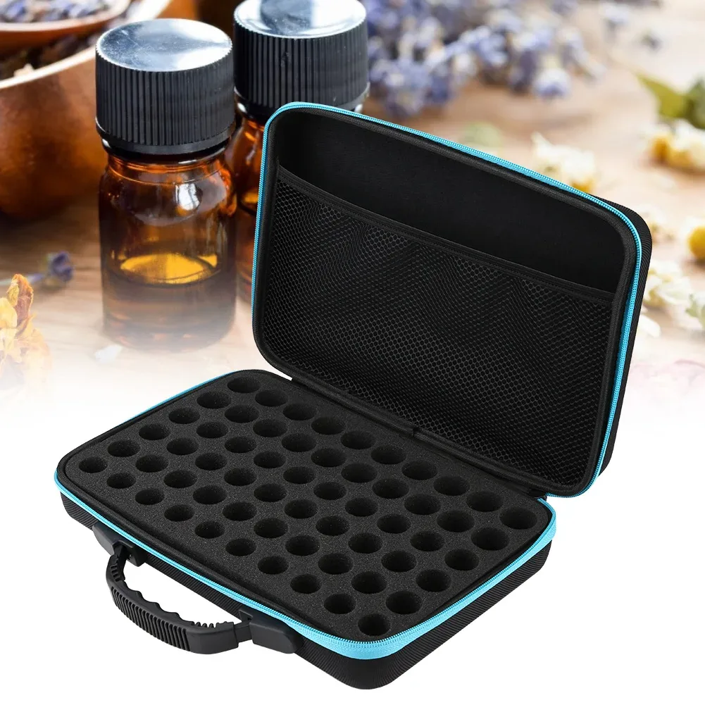 organisateur de stockage extérieur à coque rigide, mallette de transport d'huile essentielle, étui à coque rigide 60 bouteilles adapté aux bouteilles 5ml 15ml