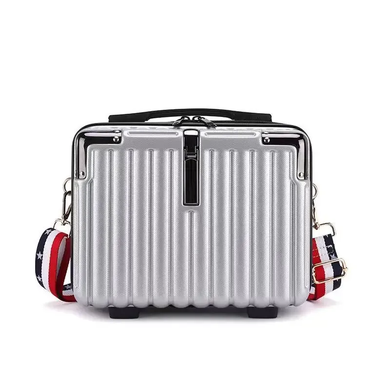 nouvelle trousse de maquillage compacte pour pc, avec bandoulière, sac de rangement portable, sac bandoulière pour étudiants, imperméable, antichoc