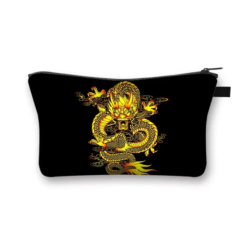 trousse à cosmétiques japonaise koi fish crane pour femmes, trousse de maquillage harajuku, sac de beauté pour filles, trousse de toilette cosmétique hip hop, dragon asiatique