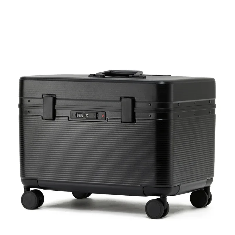 valise à cadre en alliage d'aluminium, valise à roulettes portable abs à ouverture supérieure, roues universelles, valise d'embarquement à verrouillage par code de peintures