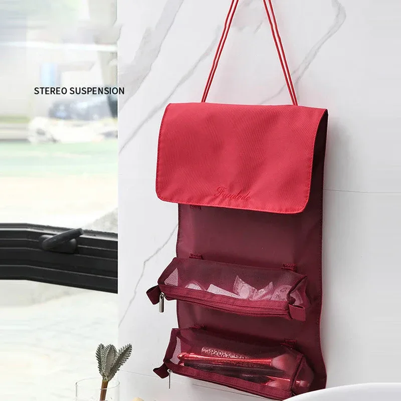 sacs de maquillage détachables 4 pièces en 1, sac à cosmétiques portable pliable de voyage, sac de rangement de toilette séparable, organisateur, pochette de maquillage, nouveau