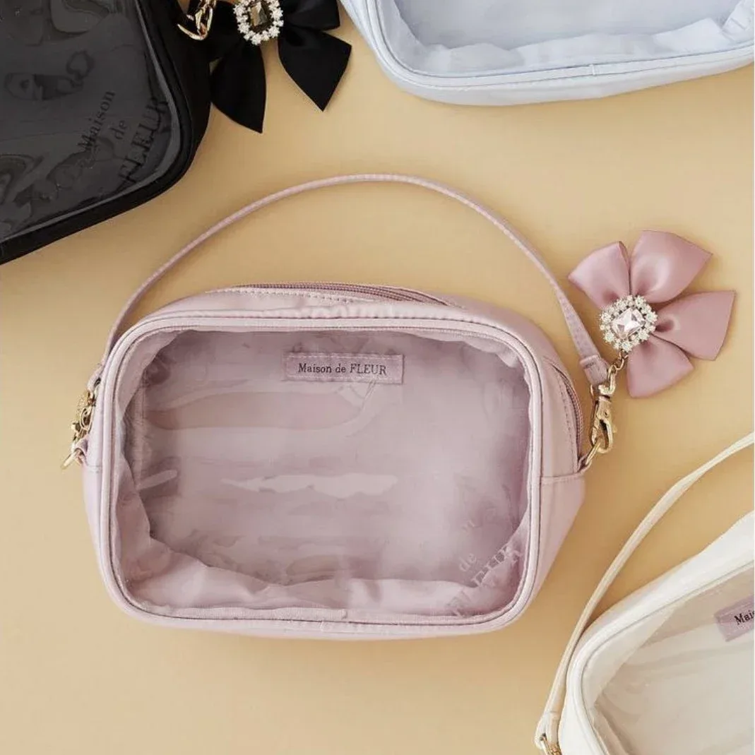 trousse de maquillage estivale pour femme, style japonais doux et mignon, fermeture éclair, nouveauté 2025, sacs de rangement suspendus macaron pour femmes