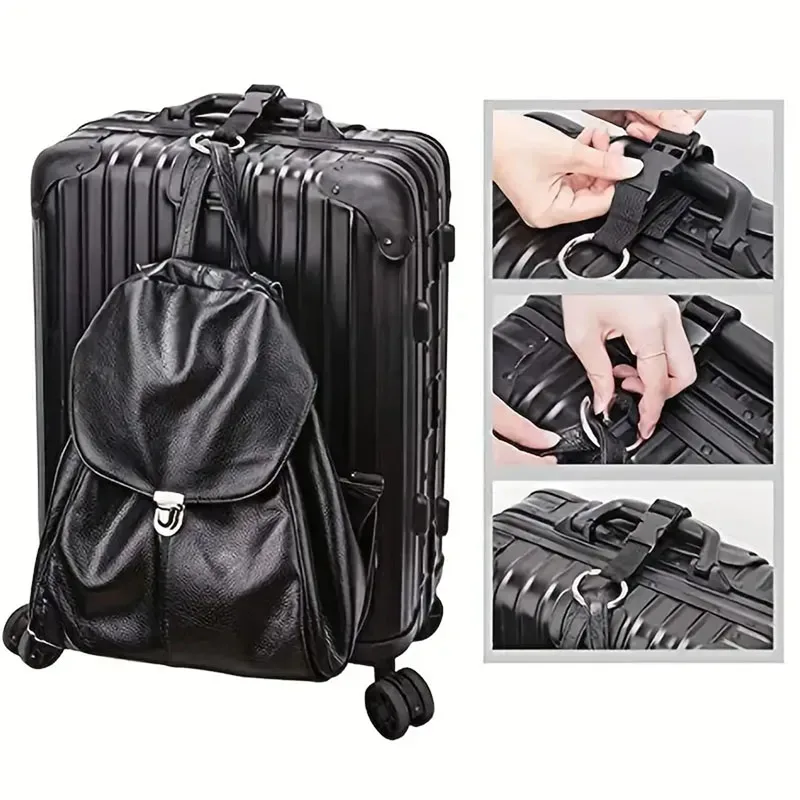 sangle de fixation pour bagages de voyage, sangle portable avec boucle de déverrouillage, sangle externe pour sac à dos avec crochet externe, 1/3/4/5 pièces, bdk01