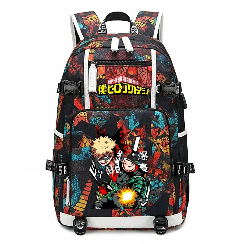 sac à dos d'école imprimé my hero academia, sac à dos unisexe de grande capacité pour garçons et filles, sac à dos de voyage décontracté