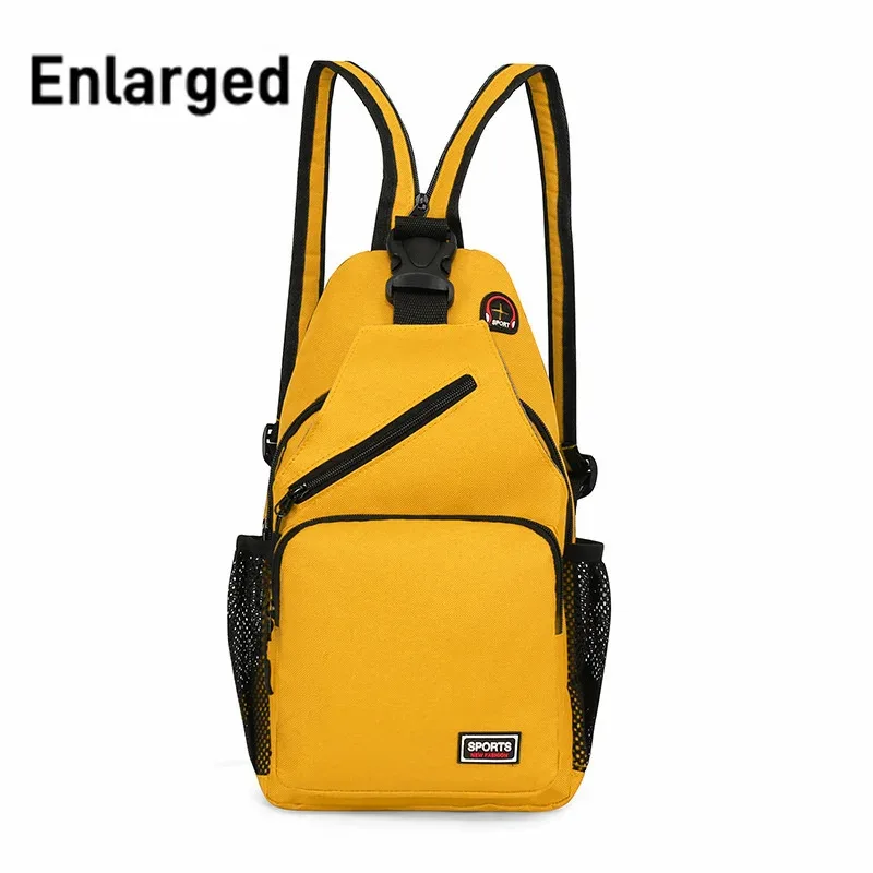 sacs de poitrine pour femmes, sac à dos réglable et sac à bandoulière simple avec trou pour écouteurs, petit sac messager de sport de voyage oxford pour filles