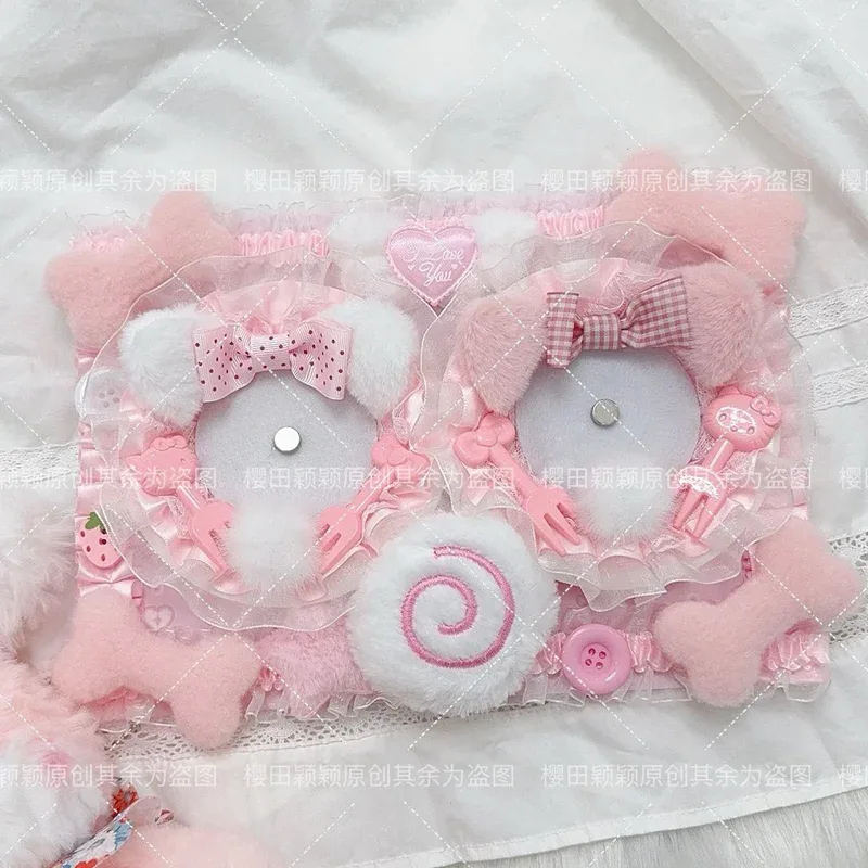 planche ita finition rose, style peluche mignon, sac ita, organisateur de badges, planche d'organisation de badges, accessoires itabag