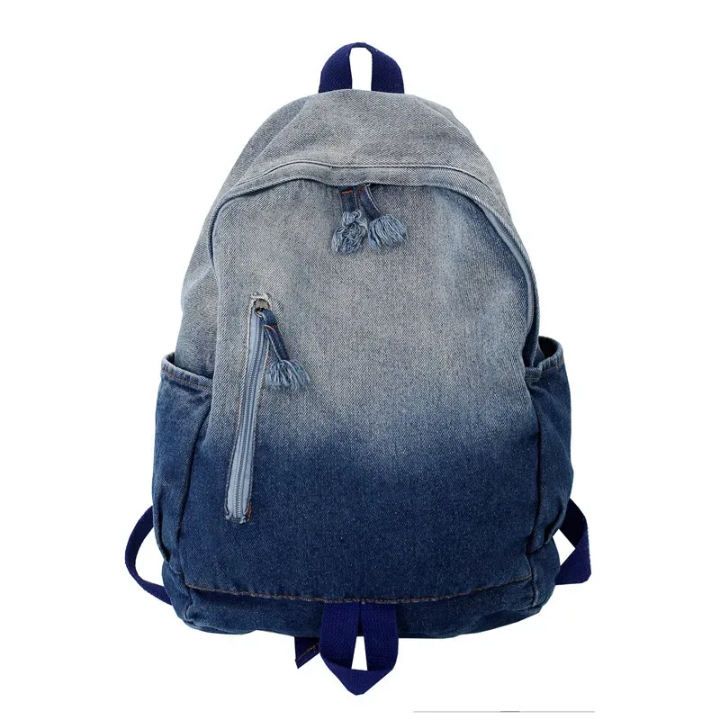 sac à dos personnalisé en jean dégradé, nouvelle collection automne-hiver, pour filles et garçons, idéal pour la maternelle, l'école et les voyages en extérieur