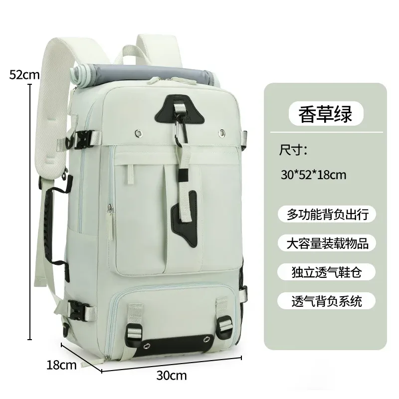sac à dos de voyage de grande capacité 60l pour hommes, sac à dos extensible pour voyage en plein air, grand sac à bagages avec compartiment pour chaussures