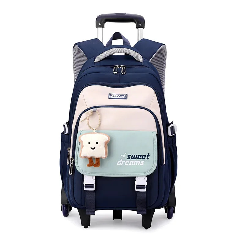 sacs à dos scolaires à roulettes sacs d'école pour filles sac à roulettes avec roues sac d'école orthopédique étanche sac à dos à roulettes pour étudiant