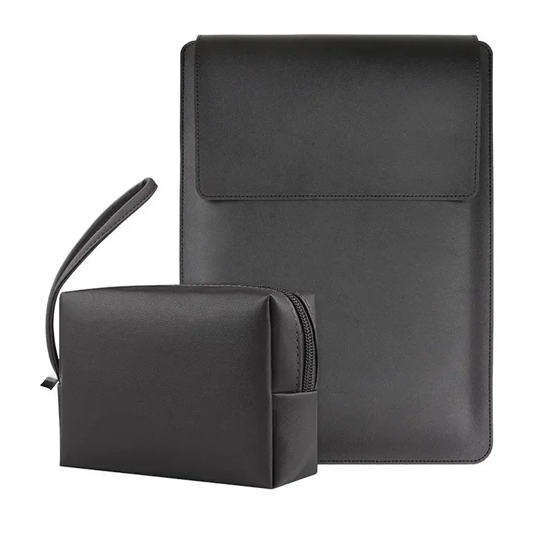 housse d'ordinateur portable de luxe 13-15 pouces avec support, personnalisable pour entreprise, simple, étanche, sacoche de protection, mini sac de rangement tendance