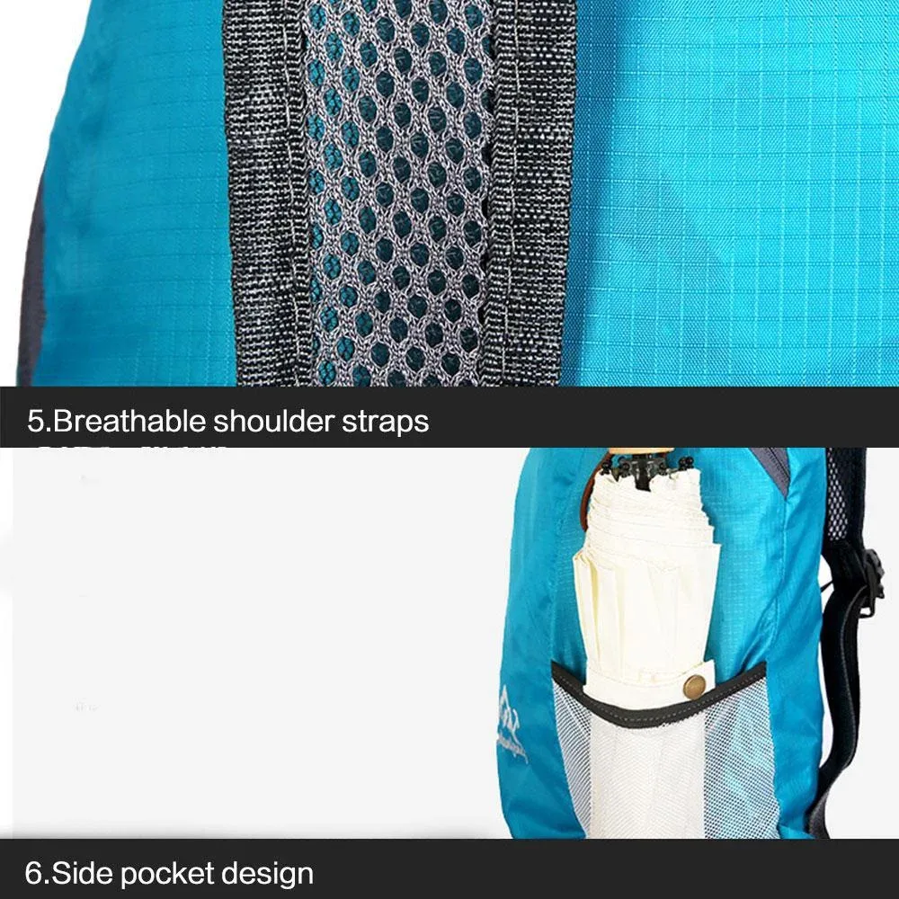 jjyy sac à dos pliable et étanche pour sports de plein air - sac de voyage portable ultra léger pour voyage camping course à pied fitness shopping
