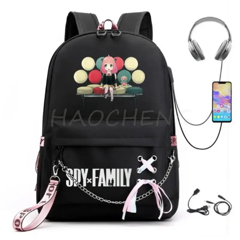spy x family anya forger anime sac à dos pour femmes kawaii design étudiant école sac à bandoulière toile jeunesse voyage en plein air sac à dos