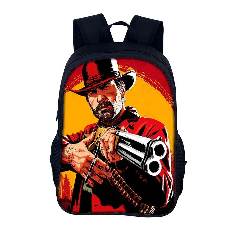 sac à dos red dead redemption, sac d'école 40cm/15.7 pouces, sacs de livres, sac à dos d'ordinateur pour garçon et fille, meilleur cadeau
