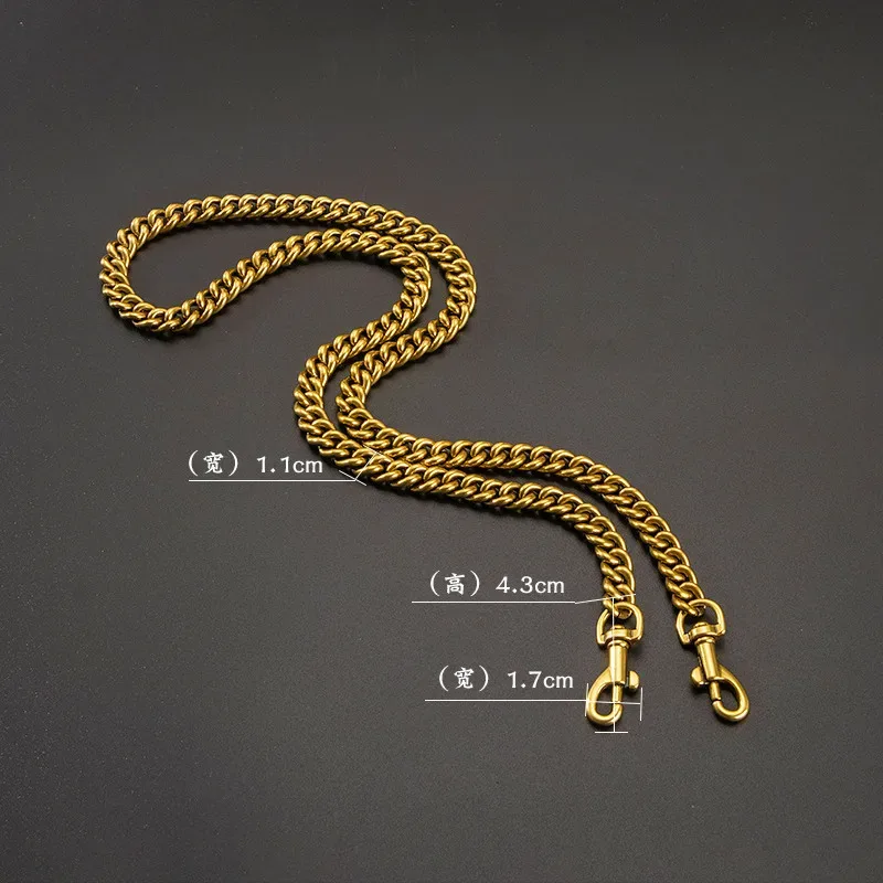 sac à bandoulière de luxe pour femmes, 120cm, chaîne de remplacement, couleur or, accessoires