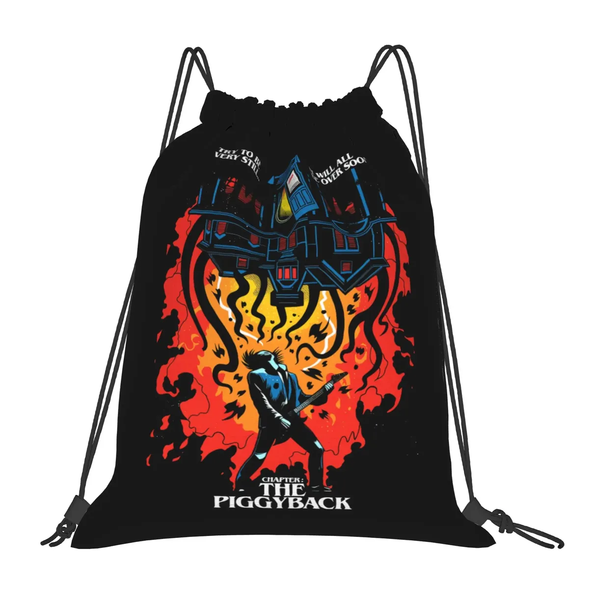 sac à dos avec cordon de serrage, série télévisée américaine, eddie munson the demogorgon, léger, pour l'école et la gym