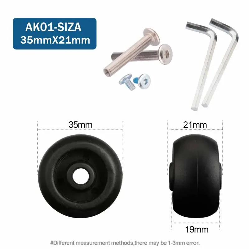 roues de remplacement universelles pour bagages de voyage, accessoires de réparation de valise, à la mode, 360 spinner