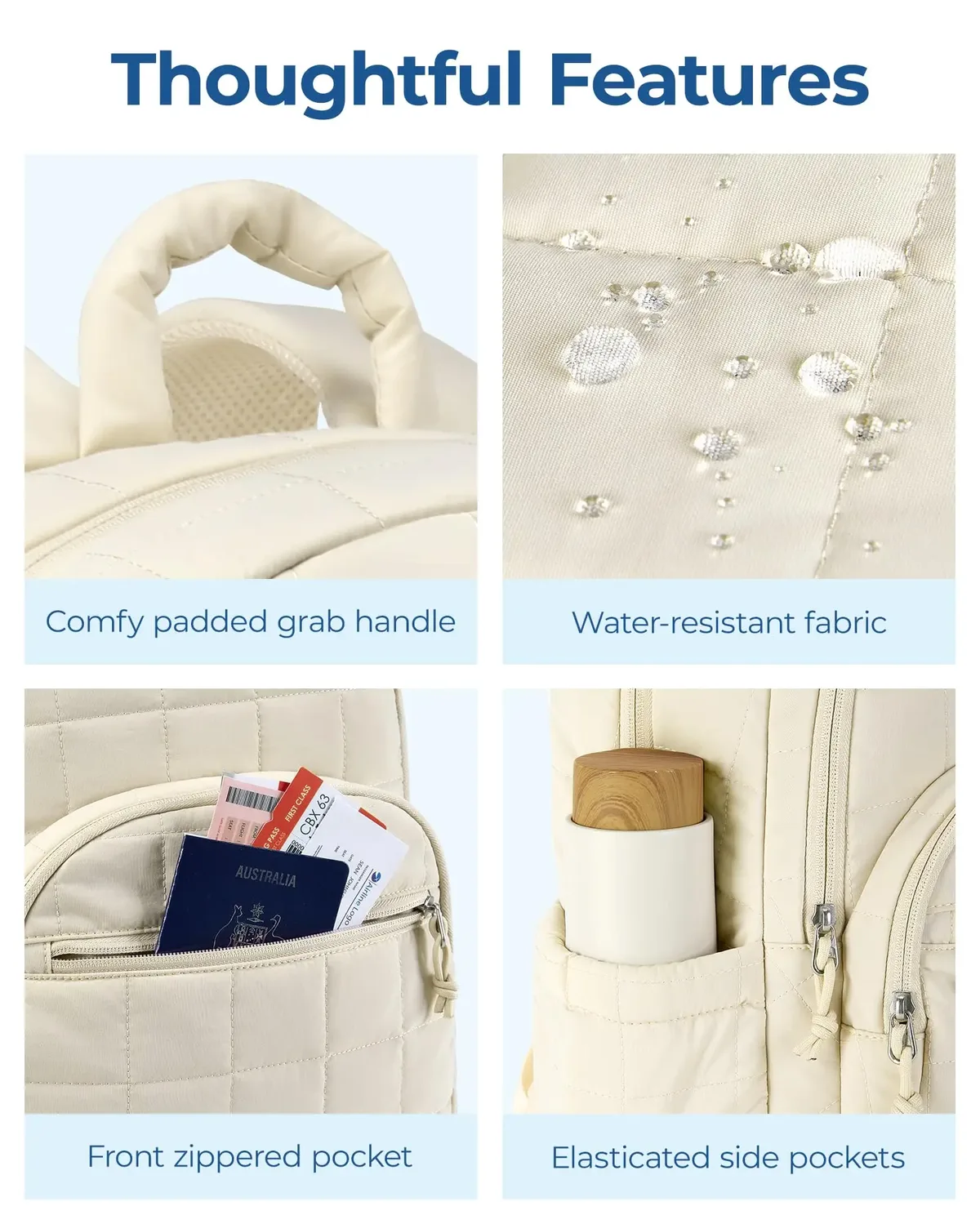 bagsmart sac à dos femme grande capacité sac à dos de voyage simple femme sacs école collège sac à dos pour ordinateur portable pour les filles