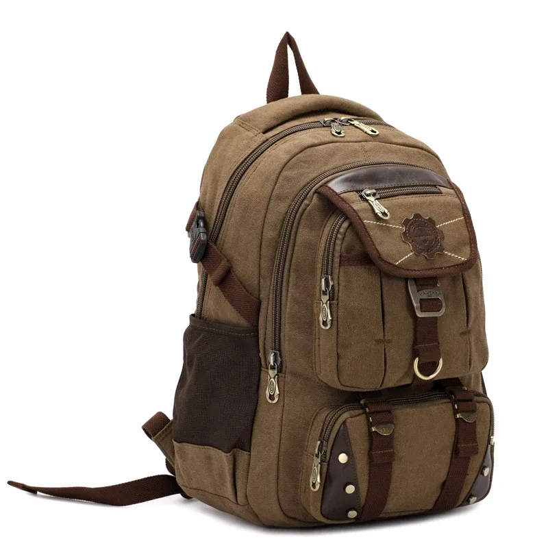 nouveau sac à dos pour homme tendance, sac à dos en toile vintage, sac d'école, sacs de voyage pour homme, grande capacité, sac à dos pour ordinateur portable 14 pouces