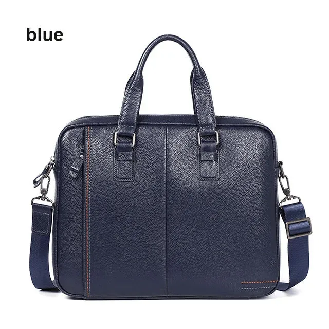 100% porte-documents en cuir véritable hommes sac à main d'affaires mâle ordinateur portable sacs à bandoulière fourre-tout peau naturelle hommes porte-documents