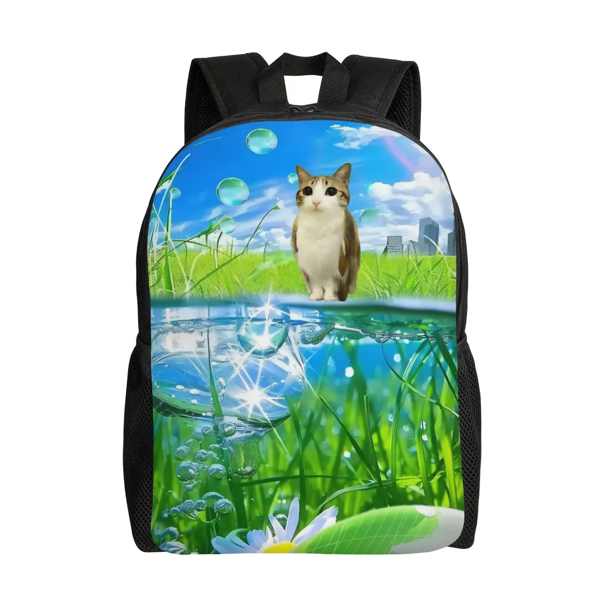 sac à dos pour femmes owl cat meowl alien meme, sac d'école décontracté, sac à dos pour ordinateur portable, sac de voyage pour adolescents