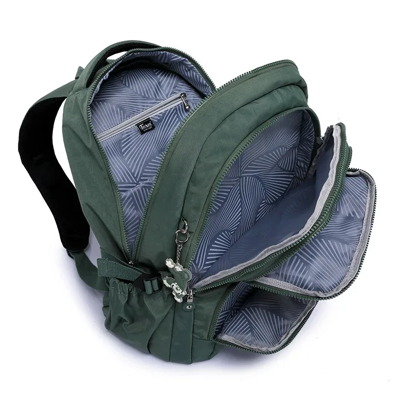 Sac à dos en nylon imperméable de grande capacité pour hommes et femmes, sac d'école, sac de voyage, vert, bleu, rouge, rose, noir, garçon, fille, A4, M2302
