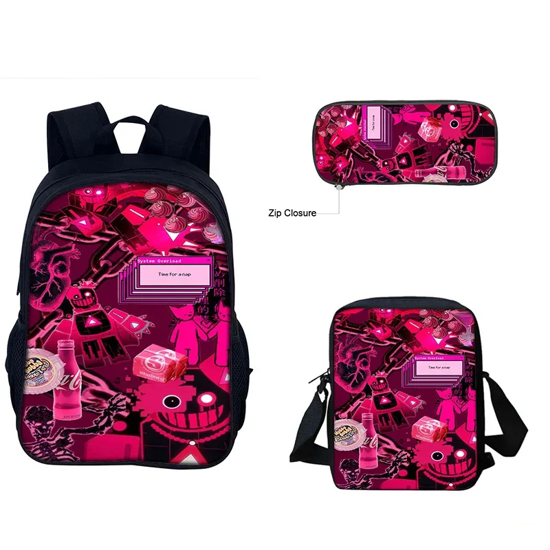 forsaken gubby 3 pièces sac à dos sac à déjeuner trousse à crayons ensemble enfants école bookbag pour garçons filles adolescents mignon cadeau d'anniversaire