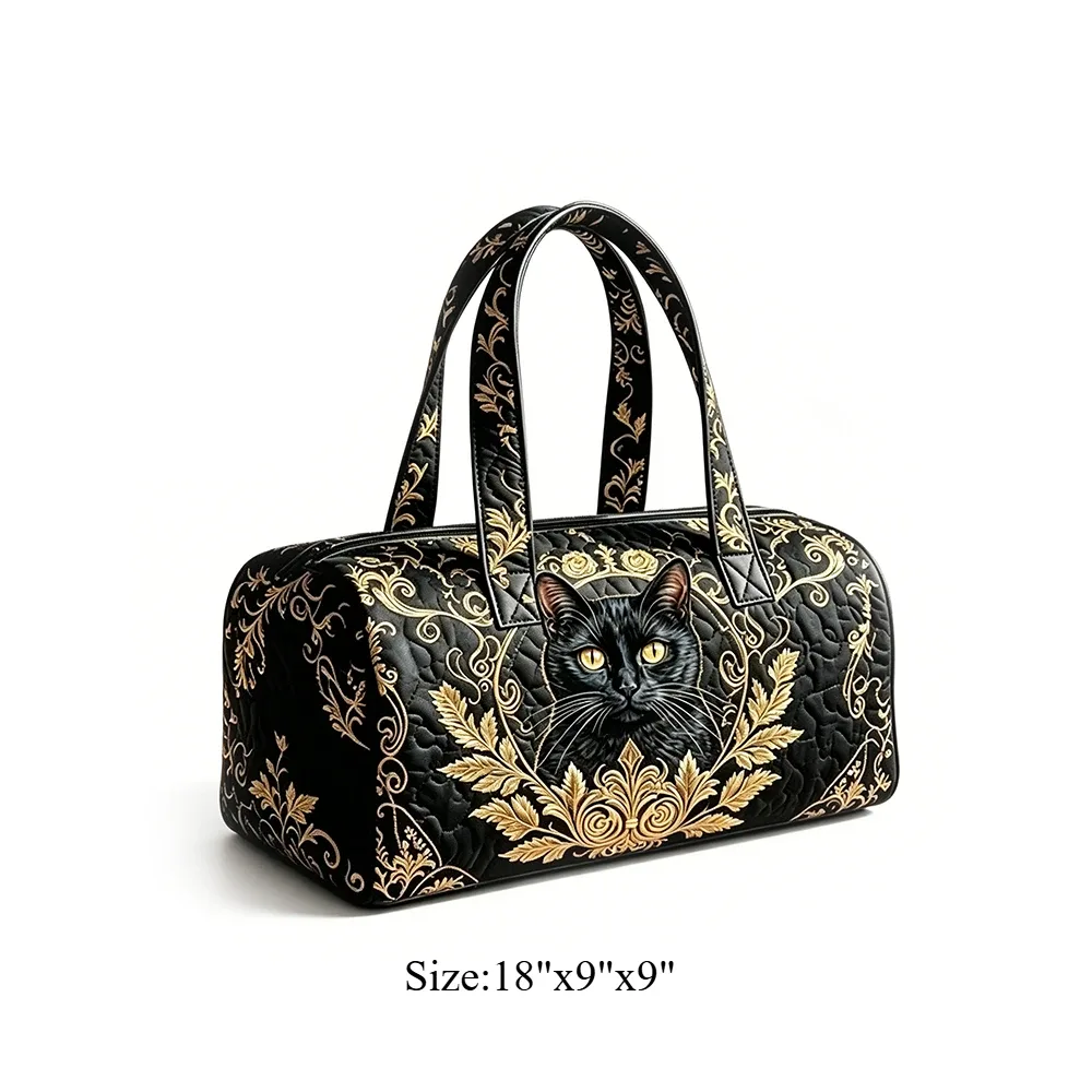sac de voyage matelassé à imprimé floral vache, sac de week-end léger, bagage à main pour la gym, les sports et les escapades