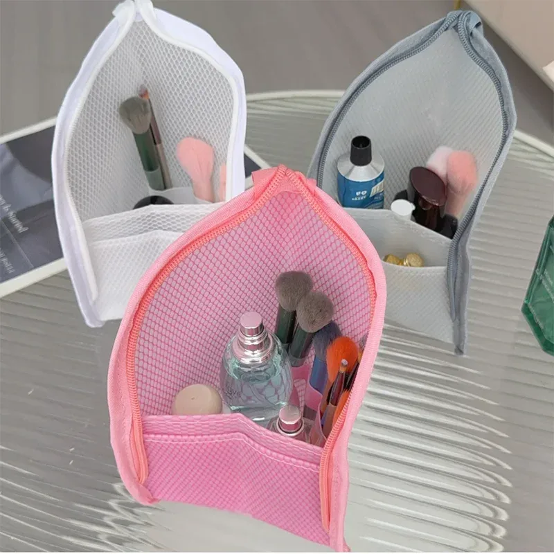 Sac à cosmétiques en maille EVA pour femmes, sac de rangement de voyage, organisateur de maquillage, pochette de maquillage portable, petite et grande trousse de toilette, étui de beauté