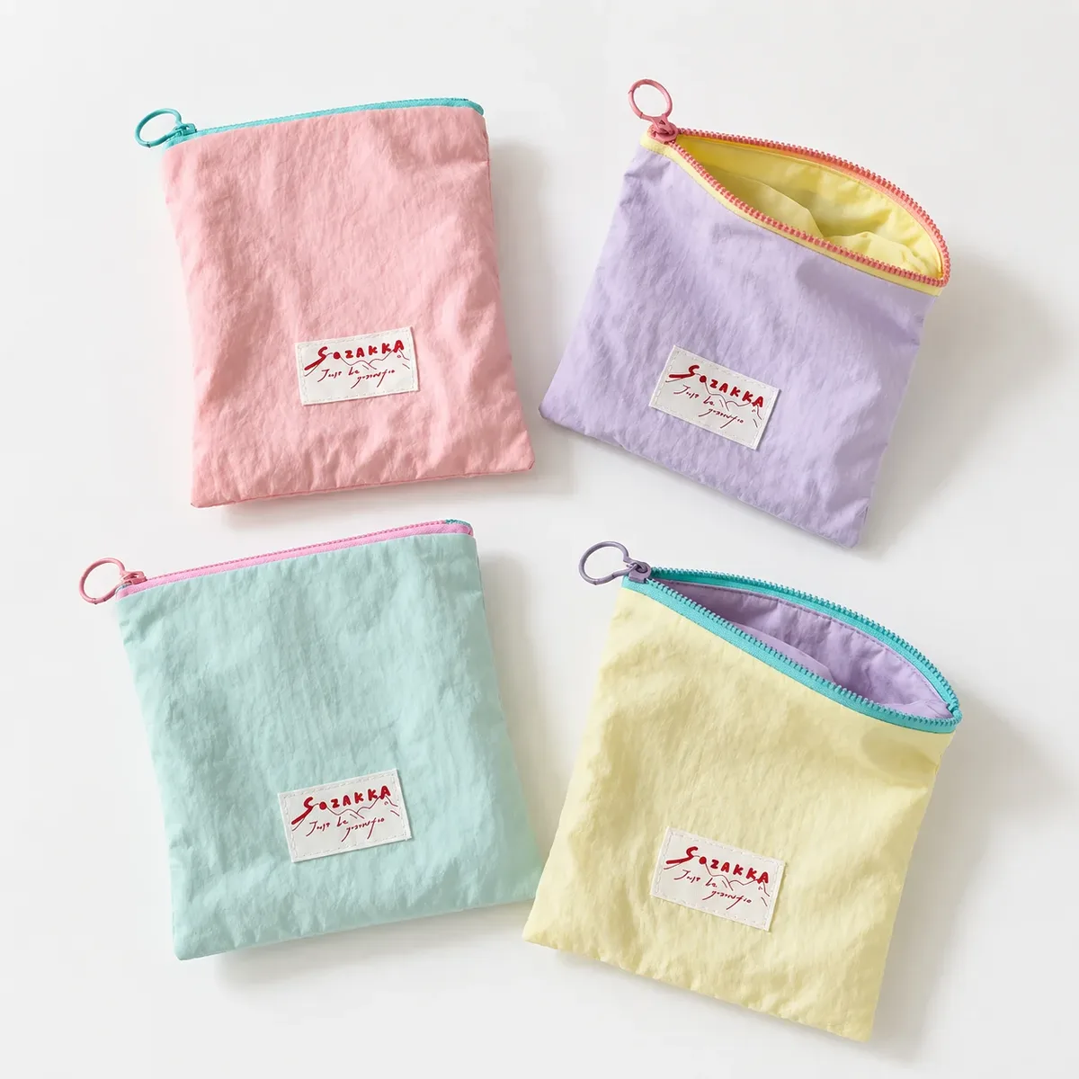 pochette de maquillage simple en toile, grande trousse de rangement pour cosmétiques, pochette coréenne pour femmes, mignonne trousse de toilette et de beauté